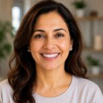 Person noticing premature facial aging caused by missing teeth and jawbone loss