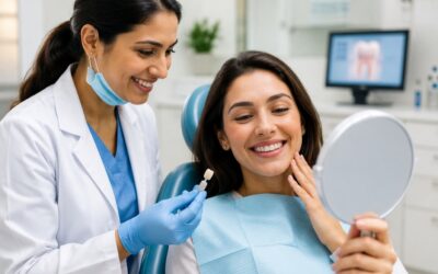 Person experiencing sudden pain and panic after a weak tooth breaks while eating